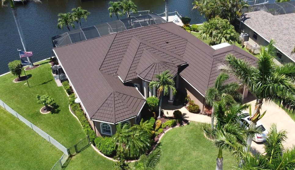 A Florida home with a newly installed roof